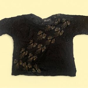 Black and Gold Women’s Tee Top